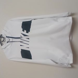 Nike Men's Dri-Fit Black and White Hoodie